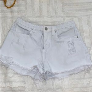 White high waisted shorts